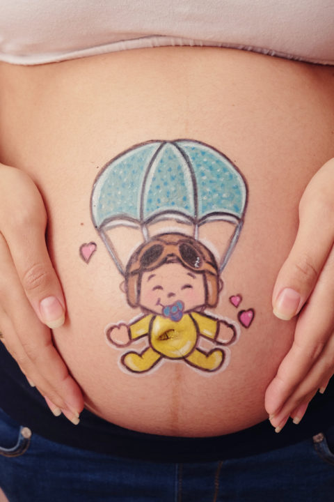 foto Belly painting detalle