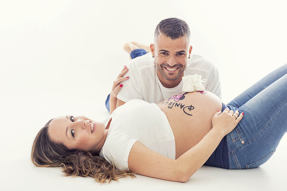 Sesion de belly painting en pareja